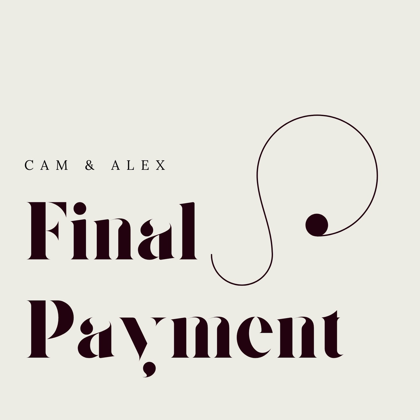 Cam & Alex Final Payment